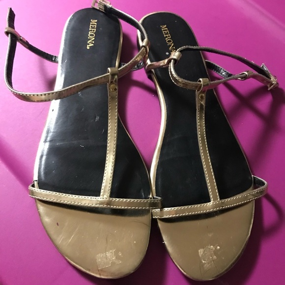 Merona cute gold sandals - Picture 1 of 1